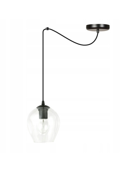 Lampa Wisząca LEVEL – Tulipanowy Design, Regulowana Wysokość, Szklane Klosze w Kolorach Czarnym i Bezbarwnym