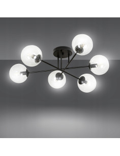 Lampa sufitowa BRENDI - elegancka szklana kula, 6 źródeł światła, minimalistyczny design do nowoczesnych wnętrz 2