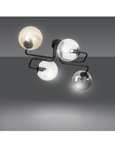 Lampa sufitowa BRENDI w eleganckim czarnym kolorze, 4-punktowa, nowoczesna, idealna do biur i stylowych wnętrz 2