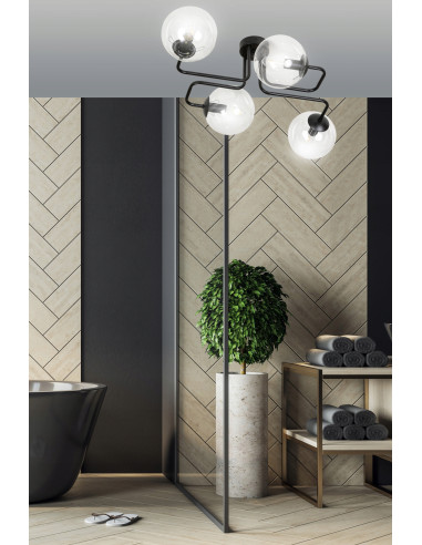 Plafon sufitowy BRENDI - Nowoczesna lampa z 4 źródłami światła, elegancki design do biura i wnętrz domowych