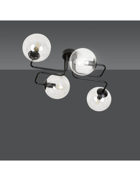 Plafon sufitowy BRENDI - Nowoczesna lampa z 4 źródłami światła, elegancki design do biura i wnętrz domowych