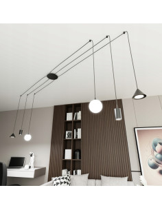 Lampa sufitowa FUJI z regulacją wysokości - nowoczesny design i minimalistyczny styl do jadalni, salonu i sypialni 2