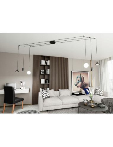 Lampa sufitowa FUJI z regulacją wysokości - nowoczesny design i minimalistyczny styl do jadalni, salonu i sypialni