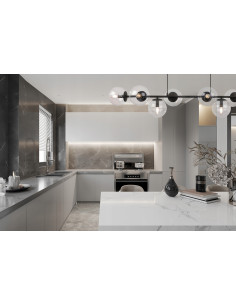 Lampa sufitowa Siena E14 czarna z bańkowymi kloszami - nowoczesne oświetlenie do biura i wnętrz domowych 2