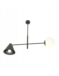 Żyrandol Hermes Asymetryczny - Nowoczesna Lampa z Metalowymi Kloszami do Eleganckich Wnętrz w Kolorze Czarnym 2