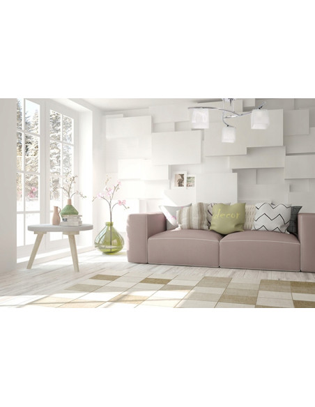 Nowoczesny plafon sufitowy Dasti 3 - srebrny, z 3 białymi kloszami, idealny do korytarza i różnych wnętrz