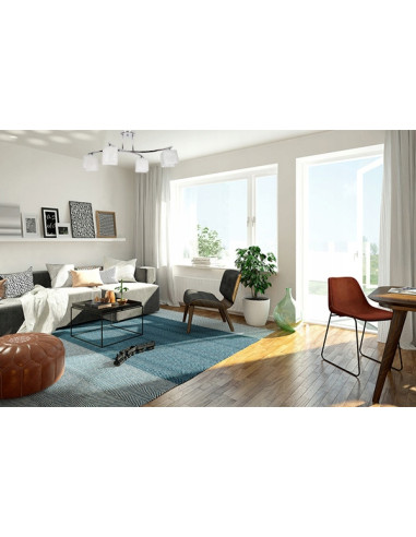 Nowoczesny plafon Canis w srebrze z czterema mlecznymi kloszami - eleganckie oświetlenie do różnych wnętrz