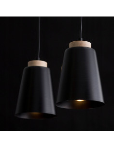 Lampa Wisząca BOLERO 3 BLACK w Stylu Skandynawskim z Regulacją Wysokości do Jadalni i Kuchni 2