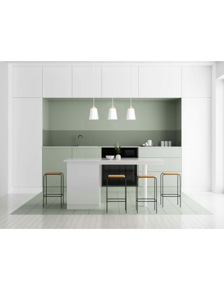 Lampa wisząca BOLERO 3 - elegancka, skandynawska lampa z metalowymi elementami i 3 punktami świetlnymi do wnętrz.