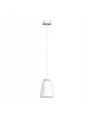 Lampa wisząca BOLERO w stylu skandynawskim z drewnianym akcentem - elegancja do restauracji i wnętrz domowych