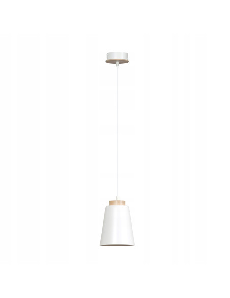 Lampa wisząca BOLERO w stylu skandynawskim z drewnianym akcentem - elegancja do restauracji i wnętrz domowych