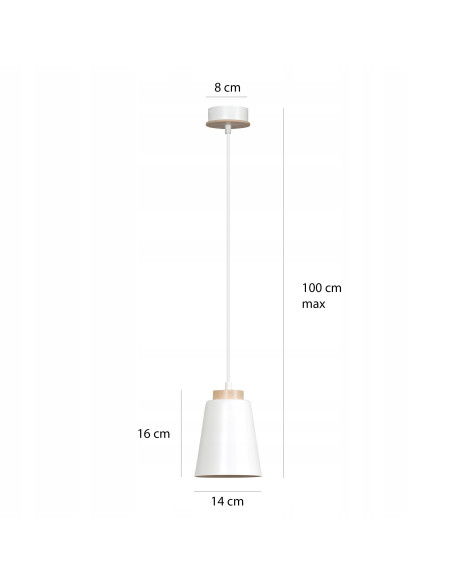 Lampa wisząca BOLERO w stylu skandynawskim z drewnianym akcentem - elegancja do restauracji i wnętrz domowych