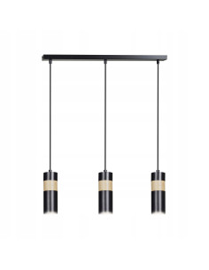 Loftowa lampa sufitowa AKARI 3 tuby w czerni i beżu – nowoczesne oświetlenie do kuchni i jadalni 2