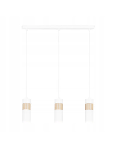 Lampa Wisząca TRAKER z 3 Tubami, Biała - Skandynawskie Oświetlenie do Kuchni i Wnętrz Nowoczesnych