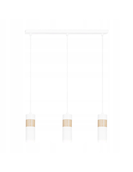 Lampa Wisząca TRAKER z 3 Tubami, Biała - Skandynawskie Oświetlenie do Kuchni i Wnętrz Nowoczesnych