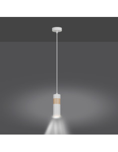 Lampa sufitowa AKARI 1 – skandynawskie oświetlenie z drewnianym akcentem do nowoczesnych wnętrz