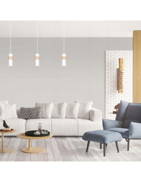 Lampa sufitowa AKARI 1 – skandynawskie oświetlenie z drewnianym akcentem do nowoczesnych wnętrz