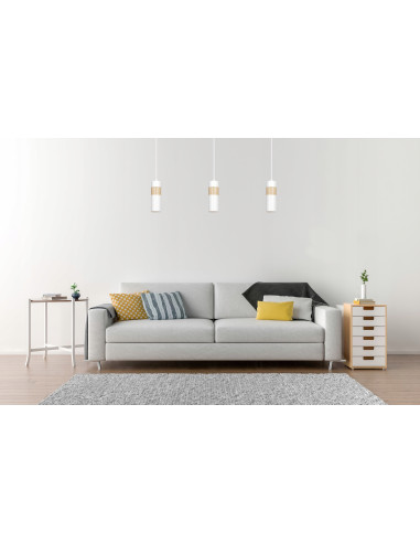 Lampa sufitowa AKARI 1 – skandynawskie oświetlenie z drewnianym akcentem do nowoczesnych wnętrz