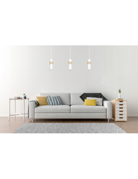 Lampa sufitowa AKARI 1 – skandynawskie oświetlenie z drewnianym akcentem do nowoczesnych wnętrz