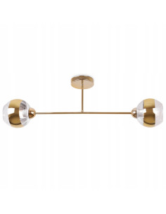 Lampa sufitowa Asturia 2 - nowoczesny plafon glamour z złotymi kloszami, elegancka dekoracja do salonu i jadalni.