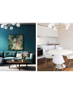 Lampa sufitowa Asturia Glamour z 6 kloszami – elegancka, nowoczesna dekoracja do salonu i jadalni 2