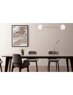 Lampa sufitowa Asturia 2 - Stylowa złota lampa z białymi kloszami do nowoczesnych wnętrz i eleganckich aranżacji. 2