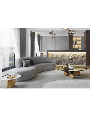 Elegancka lampa sufitowa RONDA w złotym i czarnym – nowoczesny plafon do salonu i różnych wnętrz