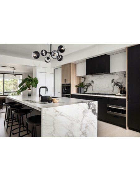 Lampa sufitowa Toledo 6-klośnikowa, czarna, nowoczesny design do eleganckich wnętrz - idealna do salonu i jadalni