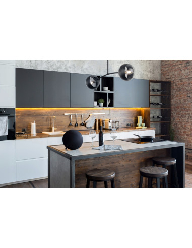 Plafon industrialny Toledo 2 klosze czarny - nowoczesne oświetlenie do biura, sypialni i salonu