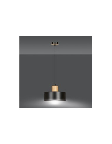 Lampa sufitowa TORIN czarna – skandynawskie oświetlenie z metalowym kloszem do nowoczesnych wnętrz.