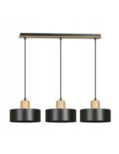 Lampa wisząca TORIN 3-punktowa czarna - nowoczesny design do kuchni i biura, polska jakość.