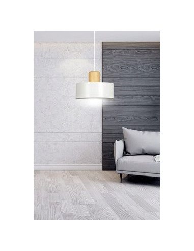 Lampa sufitowa TORIN w stylu skandynawskim, minimalistyczna, biało-beżowa, idealna do nowoczesnych wnętrz.