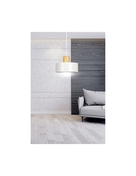 Lampa sufitowa TORIN w stylu skandynawskim, minimalistyczna, biało-beżowa, idealna do nowoczesnych wnętrz.