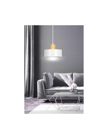 Lampa sufitowa TORIN w stylu skandynawskim, minimalistyczna, biało-beżowa, idealna do nowoczesnych wnętrz.