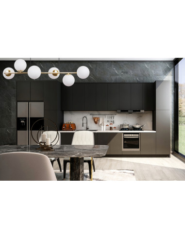 Lampa wisząca SIENA 6-punktowa w złotym kolorze z białymi kloszami - elegancja dla nowoczesnych wnętrz