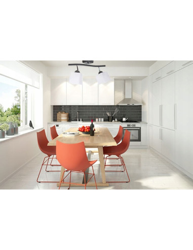 Plafon Tina 2 - Elegancki grafitowy plafon z regulowanymi kwadratowymi kloszami do nowoczesnych wnętrz