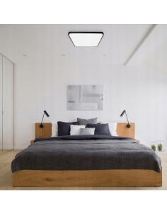 Nowoczesny plafon LED FABIO czarny 47 cm - Energooszczędne oświetlenie do biura, jadalni i więcej 2