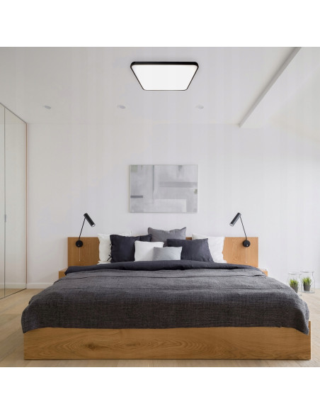 Plafon LED FABIO BLACK 23W - nowoczesne oświetlenie sufitowe, czarne, energooszczędne, idealne do nowoczesnych wnętrz.