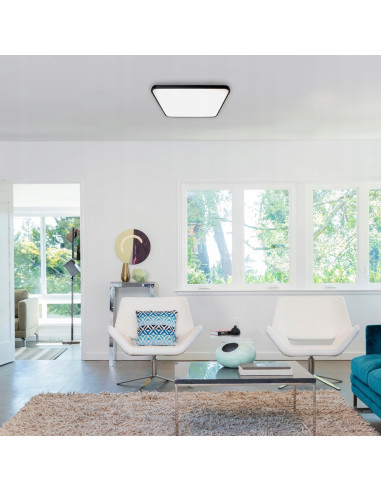 Plafon LED FABIO BLACK 23W - nowoczesne oświetlenie sufitowe, czarne, energooszczędne, idealne do nowoczesnych wnętrz.