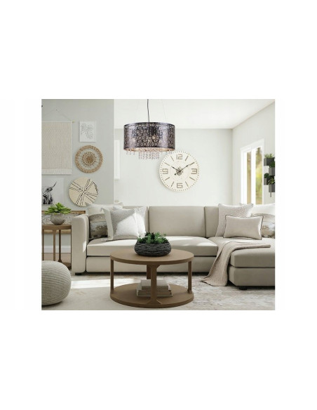 Elegancka lampa sufitowa Hissa w czerni z złotymi akcentami, 4 źródła E27, idealna do salonu i jadalni