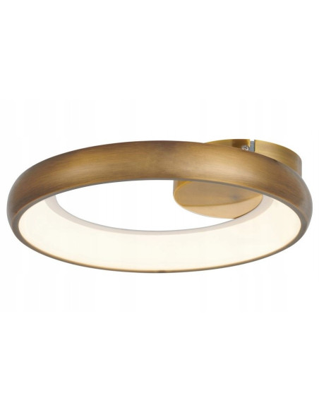 Lampa plafonowa LED Thea 30 cm - złoty, nowoczesny design do biura, kuchni i korytarza, energooszczędna.