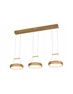 Lampa wisząca Thea LED złota, 3-punkty świetlne, nowoczesny design do salonu, jadalni i biura