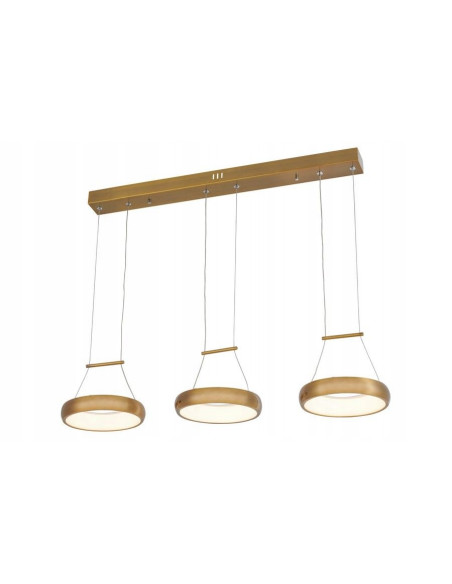 Lampa wisząca Thea LED złota, 3-punkty świetlne, nowoczesny design do salonu, jadalni i biura