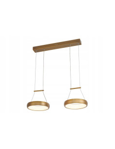 Żyrandol LED Thea w kolorze złotym, nowoczesny pierścień 24W, elegancka lampa do jadalni, salonu i biura