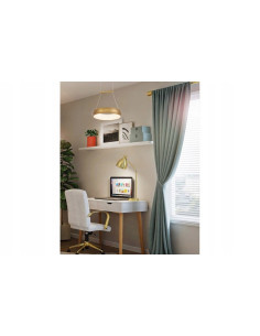 Lampa sufitowa Thea LED złota, nowoczesny ring 100 cm, energooszczędne oświetlenie do biura i jadalni 2