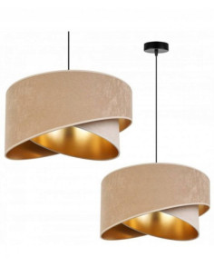 Lampa wisząca Mediolan w beżowo-złotym odcieniu – elegancja do każdego pomieszczenia i stylu. 2