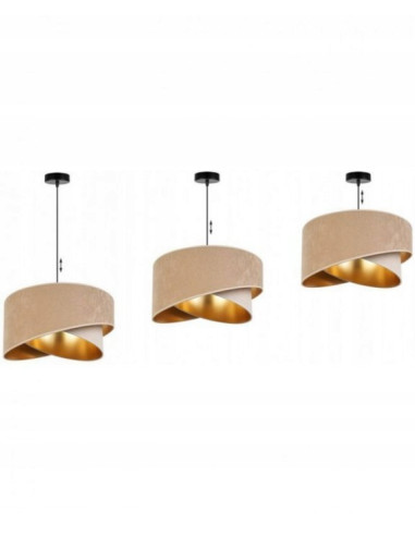 Lampa wisząca Mediolan w beżowo-złotym odcieniu – elegancja do każdego pomieszczenia i stylu.