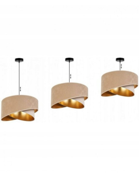Lampa wisząca Mediolan w beżowo-złotym odcieniu – elegancja do każdego pomieszczenia i stylu.