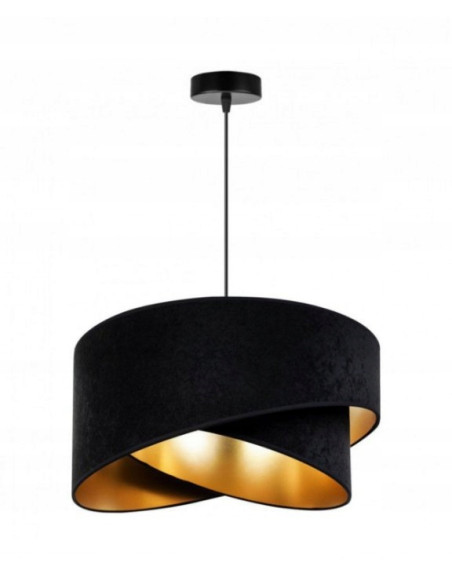 Lampa wisząca Mediolan w czerni z złotym akcentem - nowoczesna elegancja do stylowych wnętrz