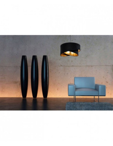Lampa wisząca Mediolan w czerni z złotym akcentem - nowoczesna elegancja do stylowych wnętrz